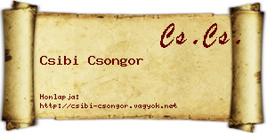 Csibi Csongor névjegykártya